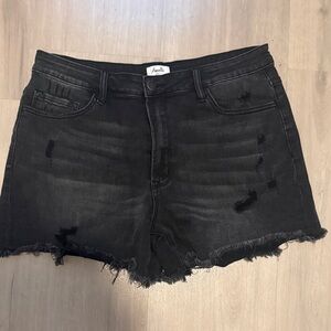 Amalli Talli Black Distressed Women Shorts